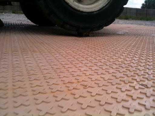 Traction Nubs Feature on Heavy Duty Composite Mats for Enhanced Grip and Vehicle Safety